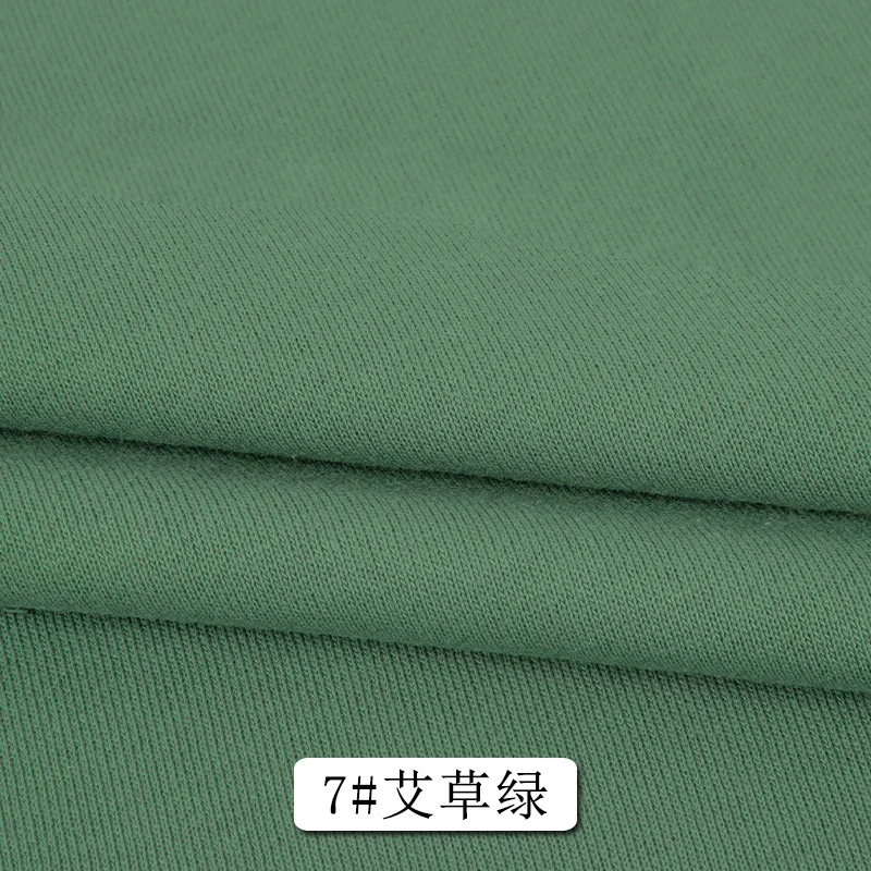 170x50cm Solid Color Pure Cotton Knitted Fabric For Hoodies, Sportswear, Dresses, Outerwear, Handmade DIY Fabric TJ22081