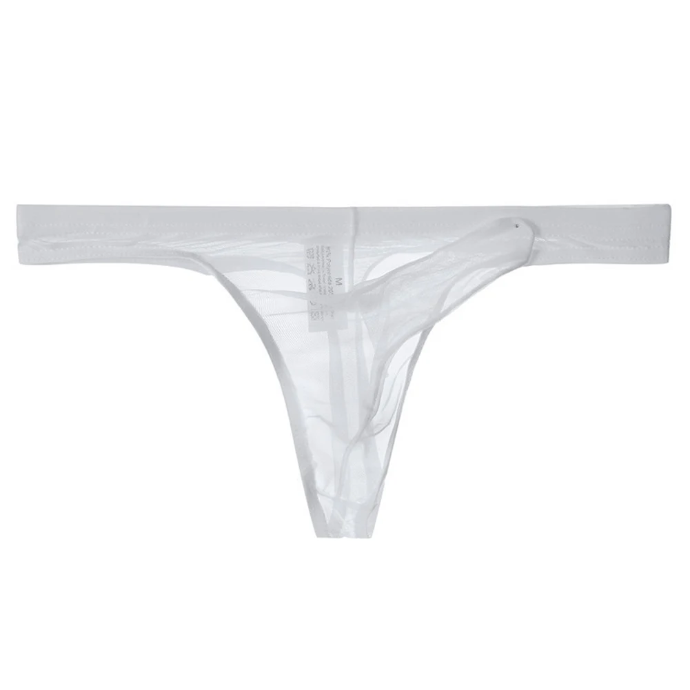 2023 Brand New Hot Sale Thongs Underwear Ultra Thin Underclothes Elephant Nose G-string Man Men Mesh Underpant