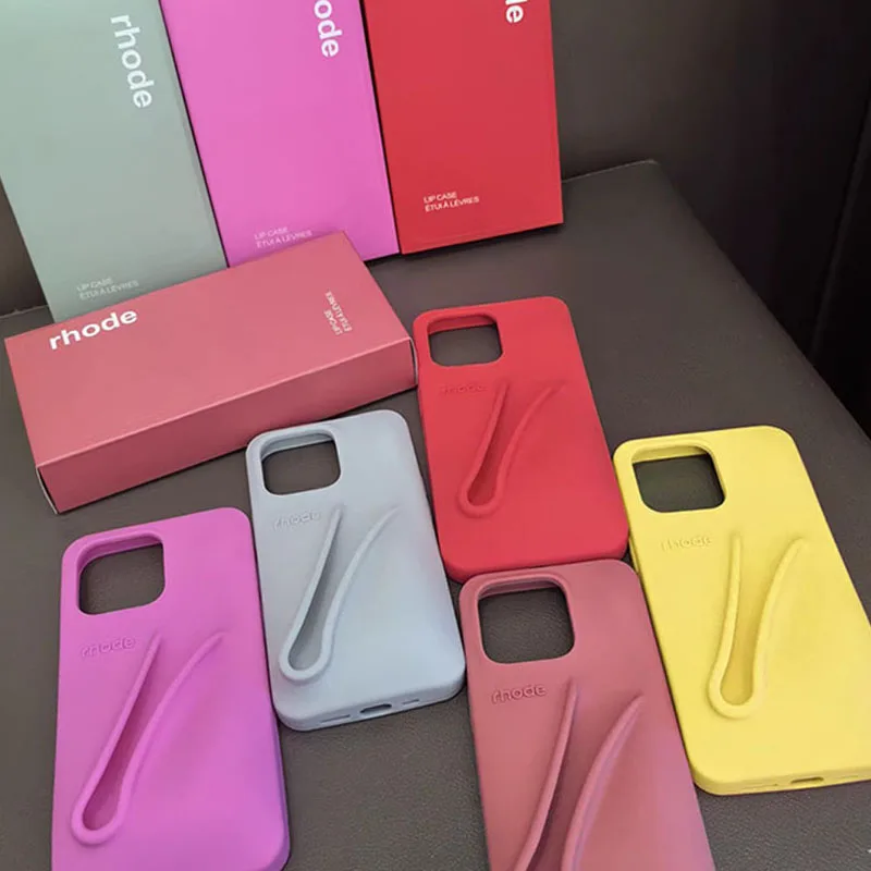 Funda de teléfono de silicona suave para maquillaje de lápiz labial Lemontini de lujo para IPhone 17 16 11 13 12 14 15 Pro Max Plus cubierta de brillo de labios portátil