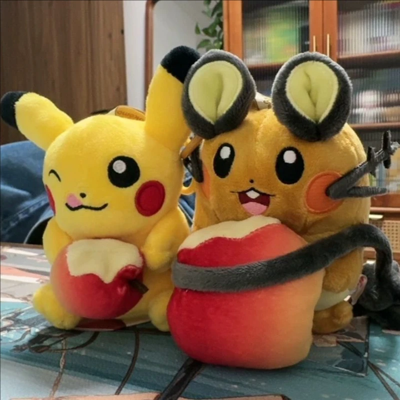 Genuine PokéMon Apple Of My Eye Series Plush Pendant Hats Head Coverings Applin Dedenne Pyukumuku Ornament Trend Toys Gifts