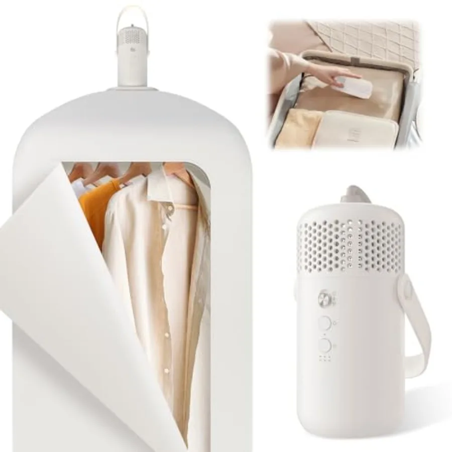 

Compact Portable Clothes Dryer Machine for Apartment RV Travel Premium 1000W Mini Dryer with Dry Bag Hook for Light Clothes Und