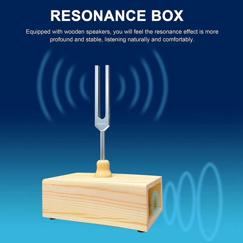 432 Hz Stemvork Met Resonantiekast, Voor Klankgenezing, Stemvorkresonantieonderwijs, Gehoortests, Meditatie