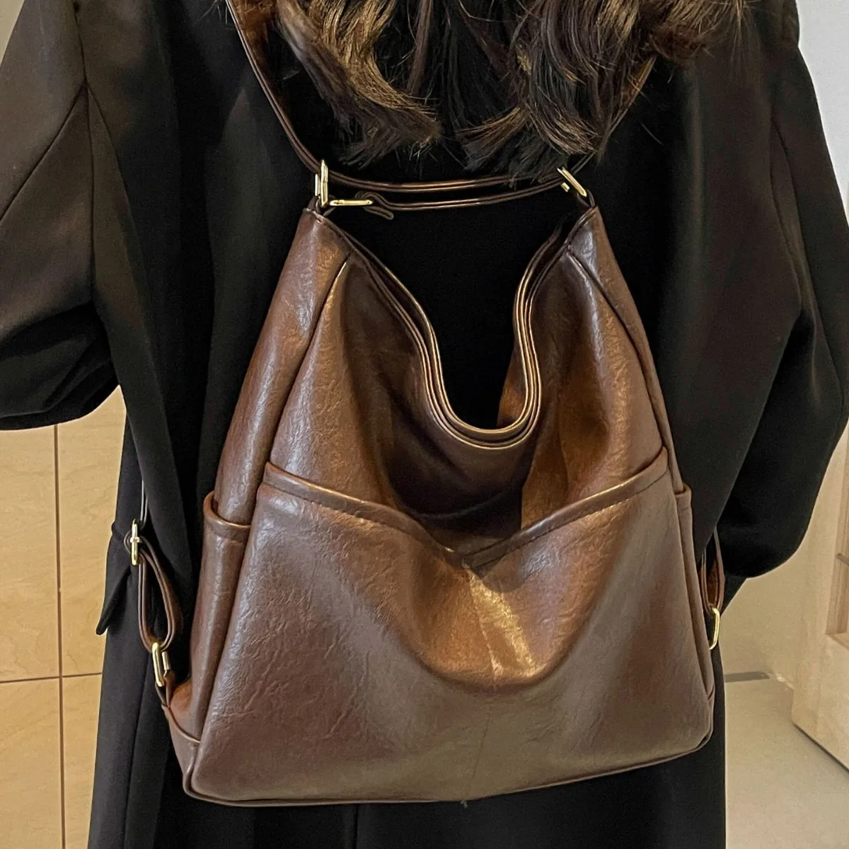 Tote Backpack for Women - Multi-Use Crossbody Shoulder Bag, Large Capacity Commuter Backpack, Versatile