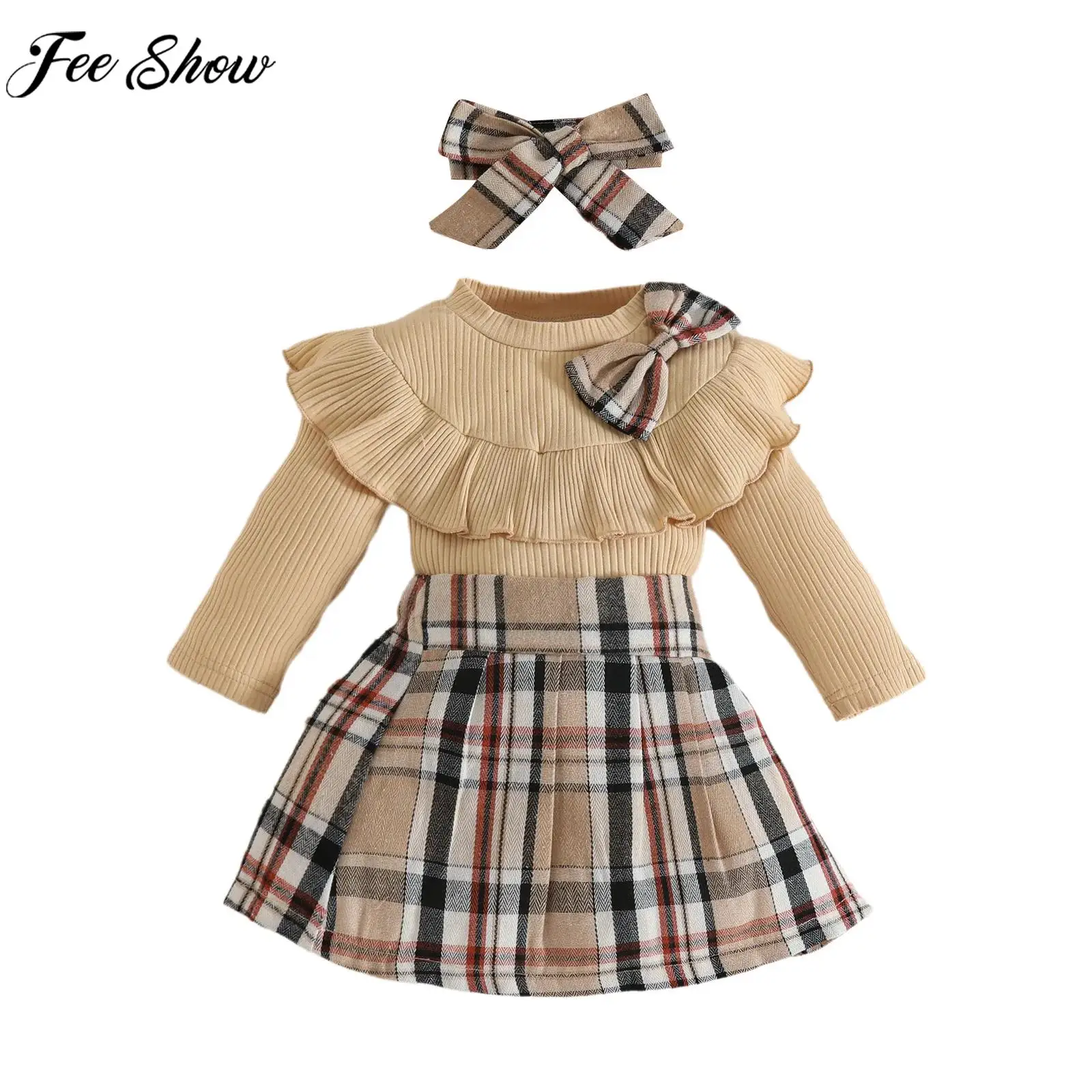 

Infant Girls Christmas Birthday Wedding Party Costume Sweet Cute Outfit Long Sleeve Tops Dress Spring Autumn Casual Clothes