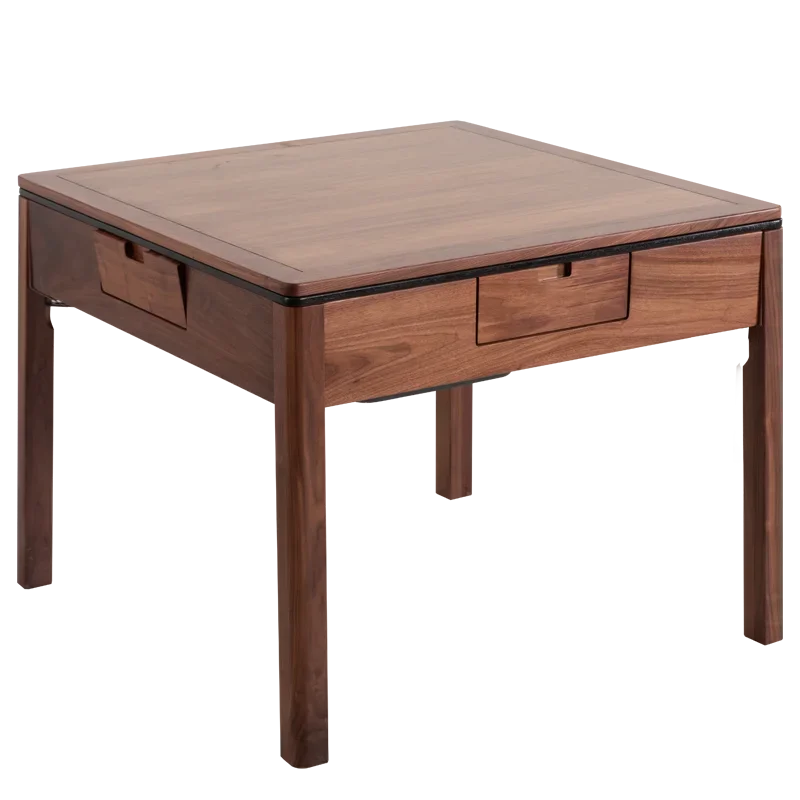 BORO Mahjong Machine Black Walnut Solid Wood Dining Table Integrated Home Intelligent New Chinese Electric Silent Single Table