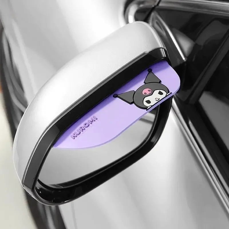 Sanurgente-Hello Kitty Kuromi My Melody Rétroviseur de voiture, Juste de pluie décorative, Vision claire, Écran de pluie en plastique souple, Cadeau, Nouveau