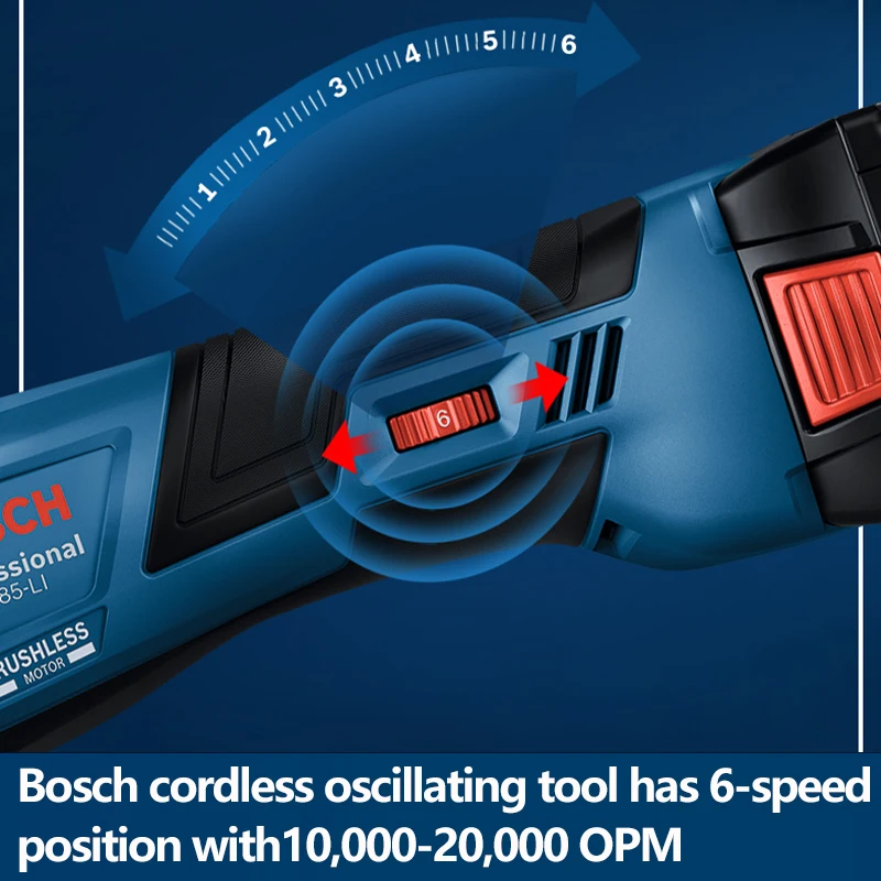 Bosch Cordless Multi Cutter GOP 185-Li Cutting Grinding Machine Oscillating Multi Power Tool Gop185Li Brushless 18V Rechargeable