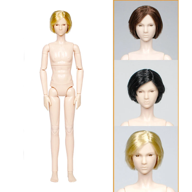 

31CM Boy Nakde Doll 1/6 Nude Body With 3D Eyes And Hair No Makeup For Male Bjd Dolls Accessories Toys For Children