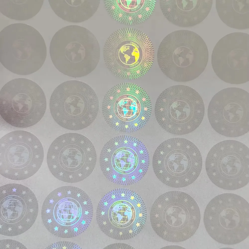 Customized holographic sticker void anti tampering warranty seal label