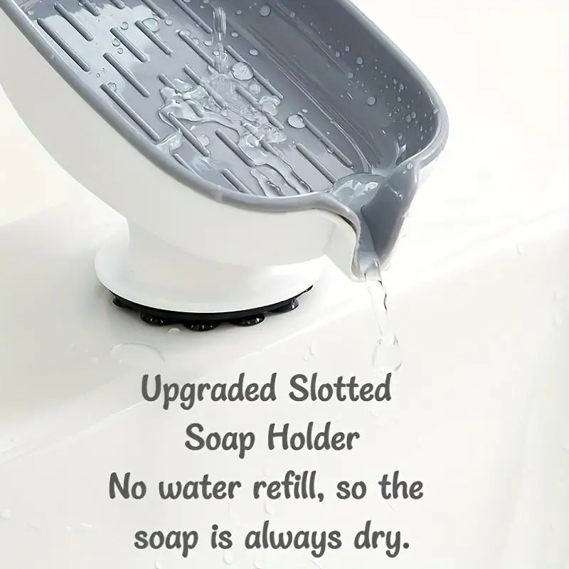 New Soap Box Drain Free Punching Household Light Luxury Suction Cup SoapBox Toilet Countertop Soap Rack Bathroom Shelf