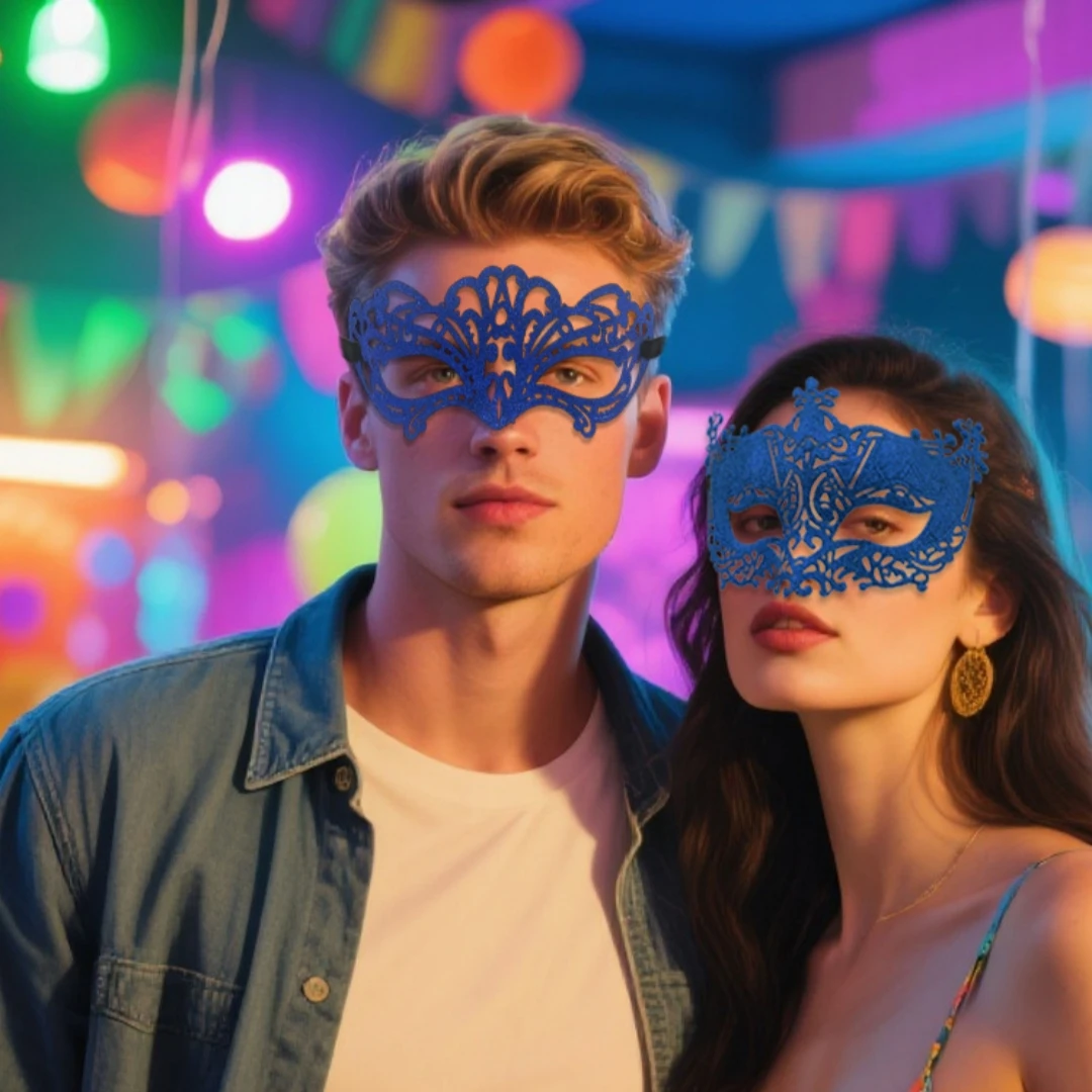 Masque de saint-valentin, masque de carnaval accrocheur en dentelle, masque à paillettes de venise pour fête, bal de mascarade de carnaval