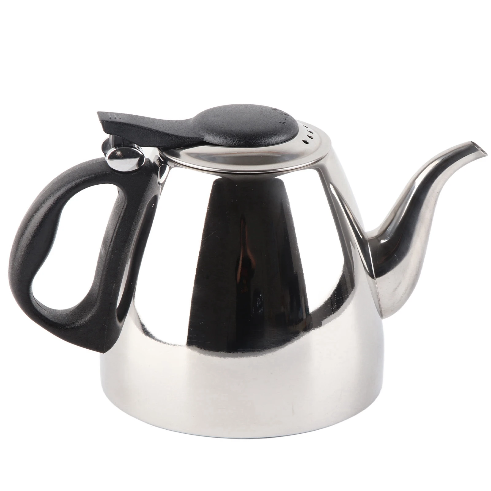 Tetera superior de acero inoxidable de 1,2l y 1,5l, tetera para té y café, tetera con mango a prueba de calor, cafetera de acero inoxidable