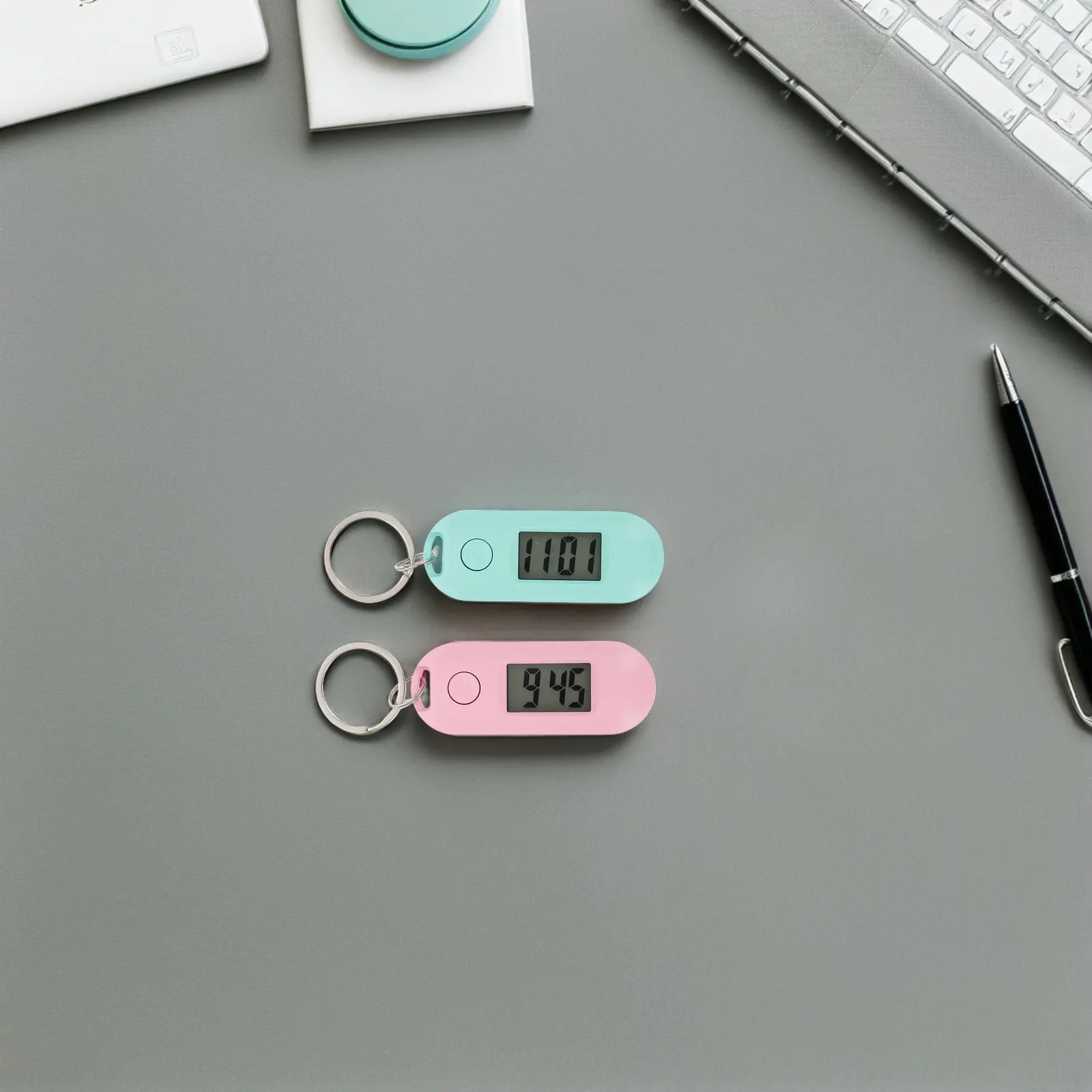 

Набор из 4 мини-часов-брелоков: электронные цифровые часы для студентов, легкие, бесшумные, с дисплеем, инструмент для управления временем для школы, экзаменов и повседневного использования