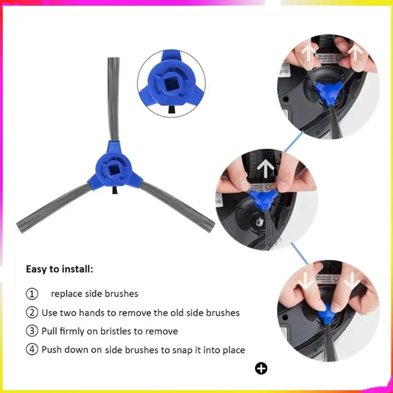 M04K 16 Stück Ersatzteile Staub für Eufy Robovac Clean G35+ G40+ G40 1 Hauptbürste 1 Hauptbürstenabdeckung 8 Seitenbürsten 6 Staubbeutel