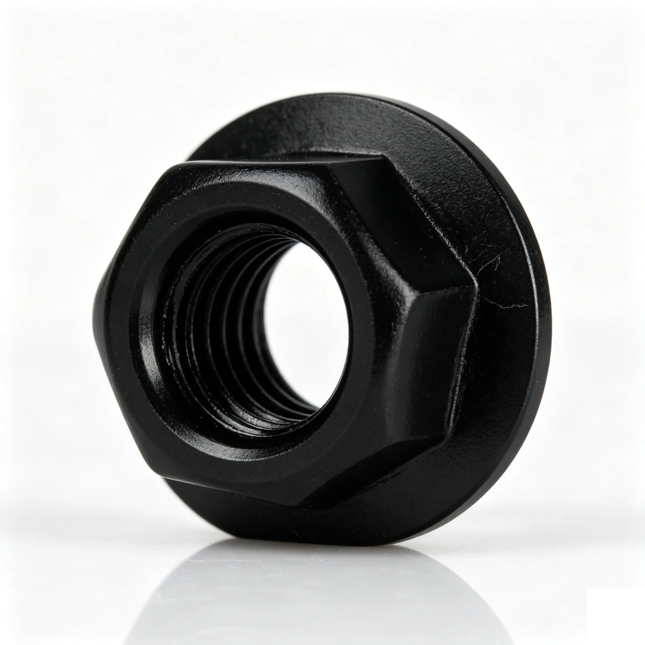 M5 Black Anodized Aluminum Hex Flange Nylon Insert Lock Nuts Anti‑Vibration Fastener For FPV Drone Propeller