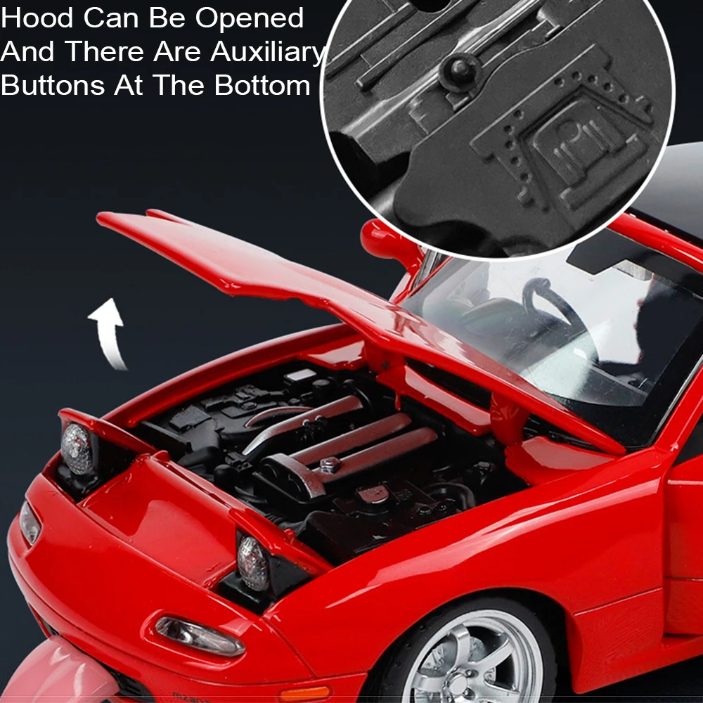 1:32 スケール MX5 RX7 おもちゃの車モデル ダイキャストメタル ドアが開く プルバックシミュレーション スーパーカーモデル 子供のギフトコレクション