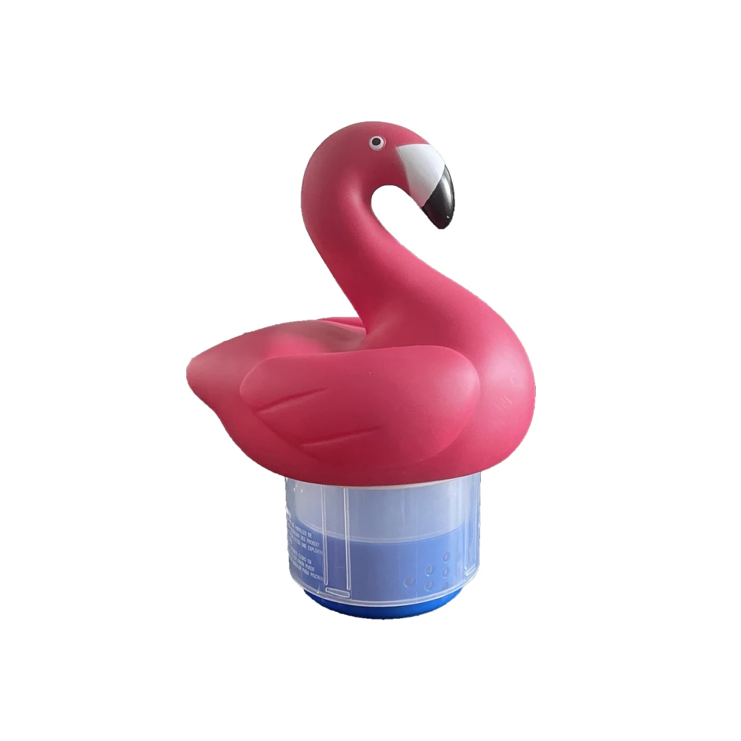 Large Capacity Floating Chlorine Dispenser Swimming Pool Chemically Floater Flamingo view 2