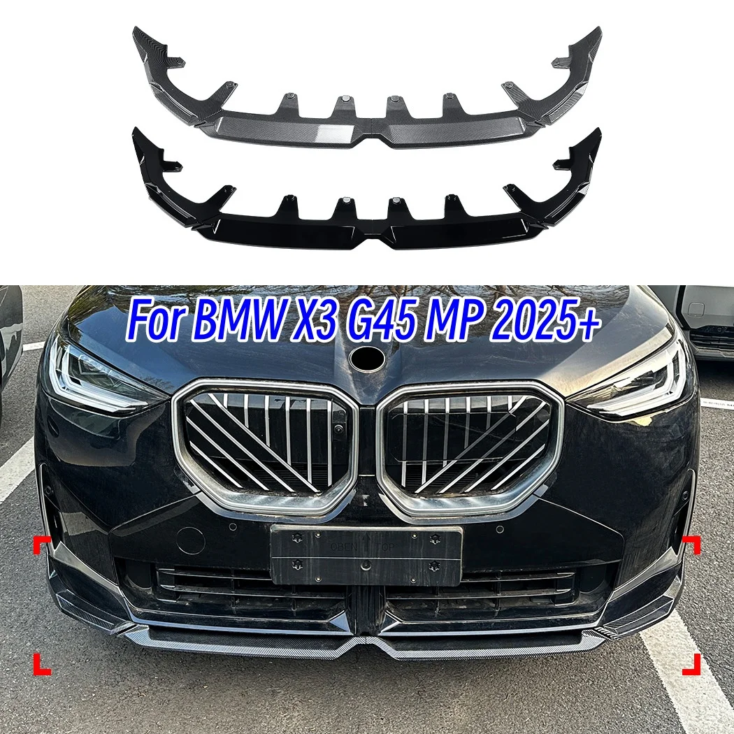 

Для BMW X3 G45 MP 2025+ Передний сплиттер-спойлер, накладка на бампер, комплект для внешнего тюнинга кузова автомобиля ﻿