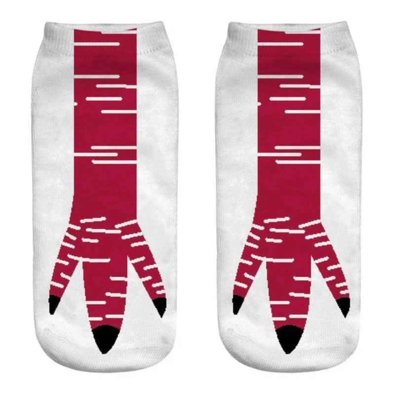 

Fun and Quirky Printed Chicken Claw Short Ankle Socks for Men and Women Gift
