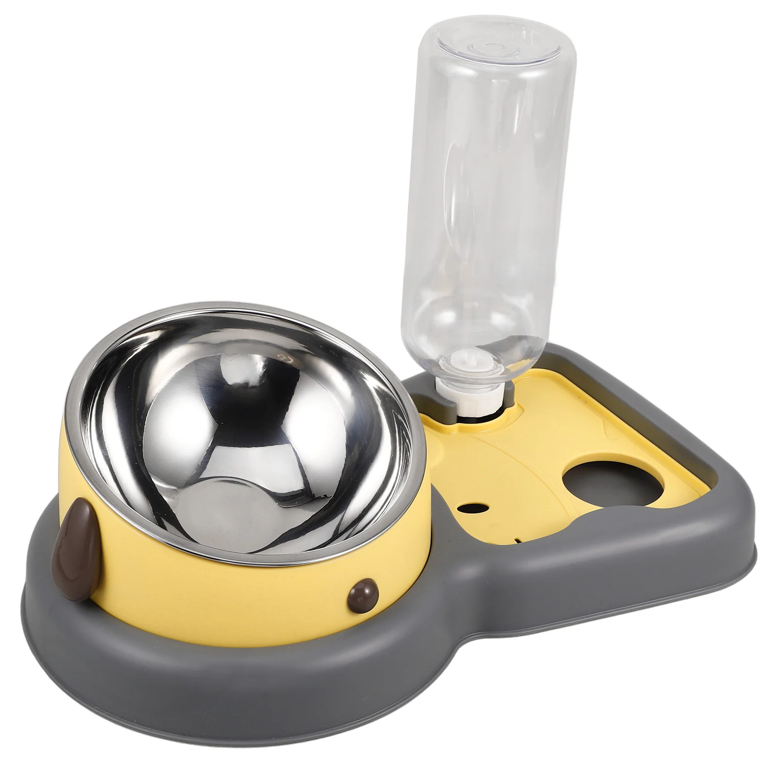 

Pet Water Dispenser Automatic Feeder Smooth Bright Surface Detachable Practical Home Use Cat Food Basin