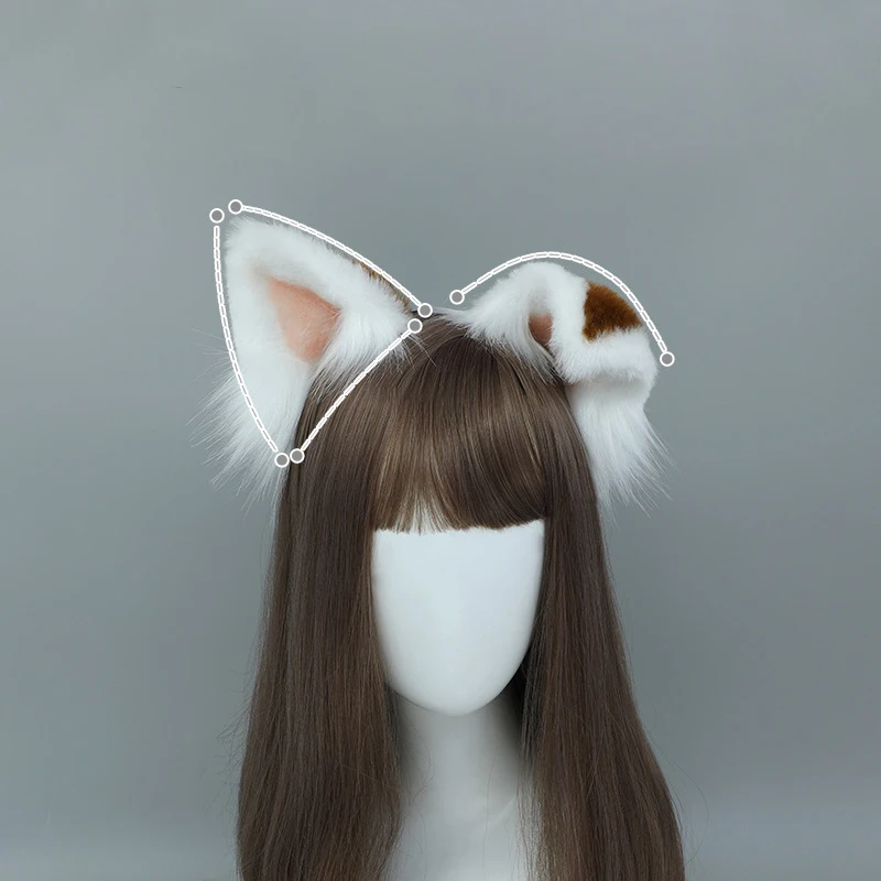 Lovely Faux Fur Raccoon Head Band Furry Animal Beast Ear Headwear Raccoon Tail Set Kawaii Carnival Halloween Cosplay Accessories