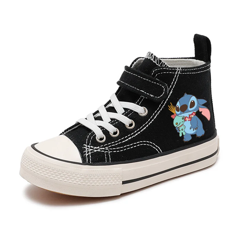 Drucken Jungen Tennis schuhe Leinwand Kind Mädchen Sport Kawaii Lilo Stich Mädchen High-Top Disney lässig Kinder Cartoon Komforts chuhe