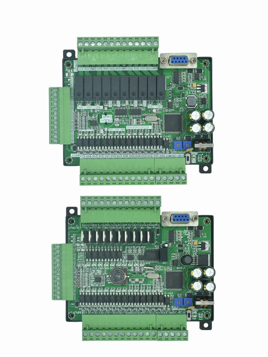 PLC Industrial Control Board FX3U-24MR/24MT 6AD 2DA With Base Shell High-Speed Analog Programmable Controller 485 RTC DC24V