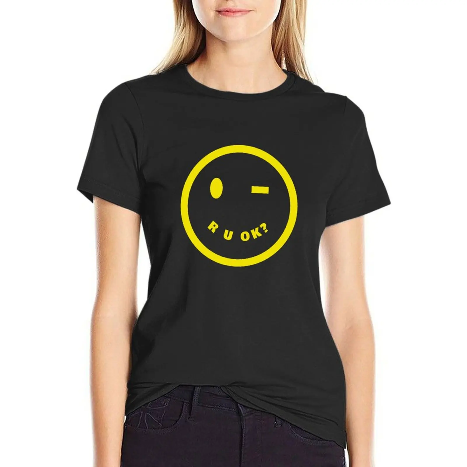 

R U OK |okay | ok are you okay r u image r u apron are you Funny Cool Design T-Shirt funny quick-drying black t-shirts for Women