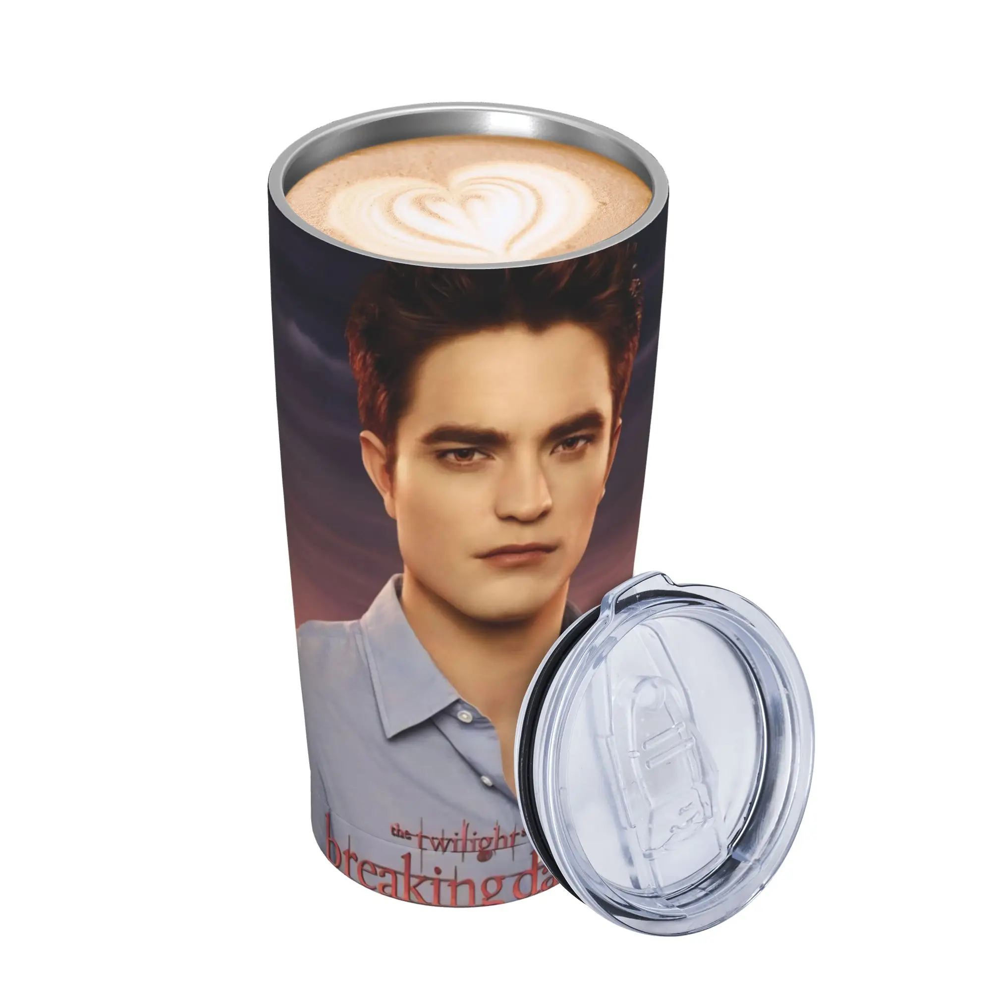 Edwards Cullen  Tumbler Vacuum Insulated  Coffee Cups with Lid Straw Double Wall Mug Spill Proof 20oz