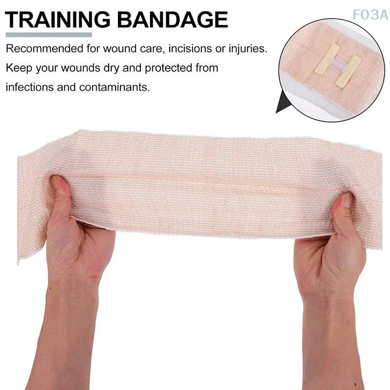 Hemostatic Compressed Gauze Emergency Outdoor Binding Fixed Trauma Wound Dressing Bandage First Aid Kits