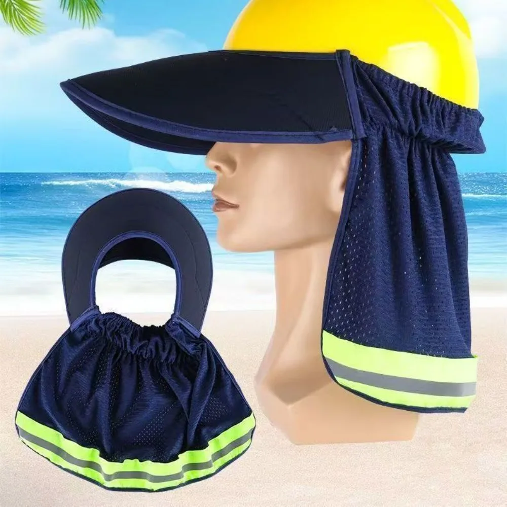 Summer Sun Shade Safety Hard Hat Neck Shield Helmets Reflective Hat Brim Reflective Cap Cover For Construction Workers