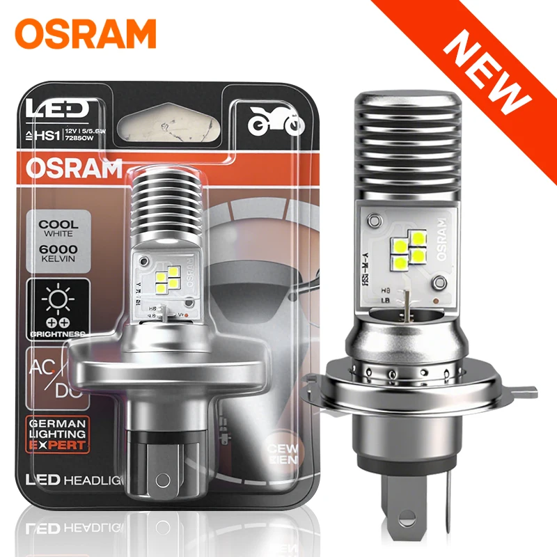 OSRAM HS1 Led Moto Car Headlight High Low Beam LEDriving HL 7285CW HS1 NEW GEN H4 Motorcycle Lamp Led Bulb PX43t 6000K DC AC 12V