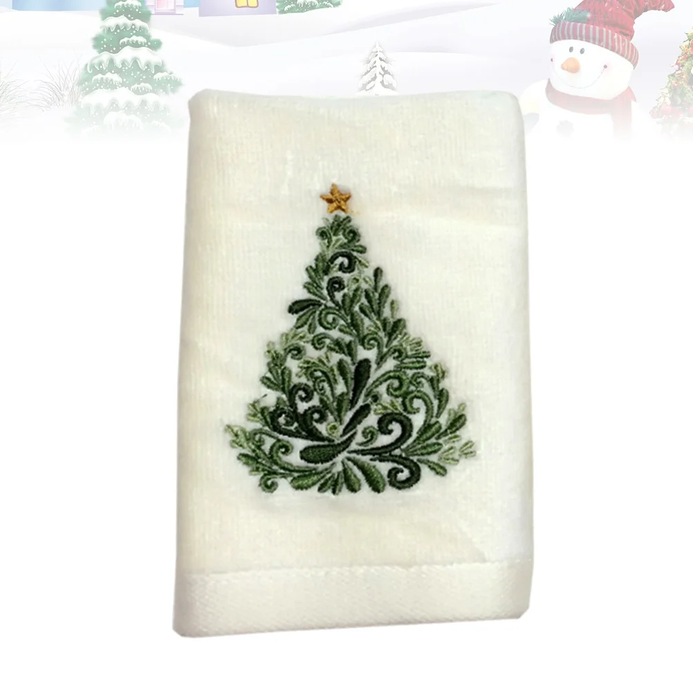 Christmas Facial Cotton Towel Cutton Face Wipes Cleaning Towels Embroidered Dish