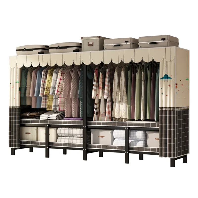 Large Fabric Wardrobes Adults Hanging Clothes Organizer Bedroom Closet Space Saving House Roupeiros De Quarto Furniture Home