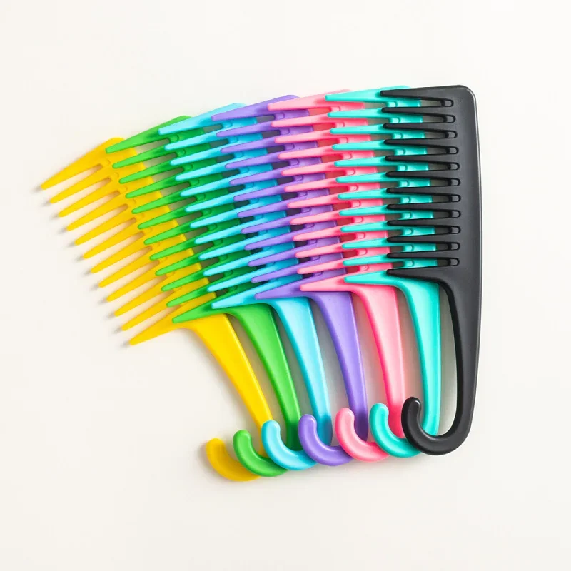 Large Wide Tooth Combs of Hook Handle Detangling Reduce Hair Loss Comb Pro Hairdress Salon Styling Tools Hot Sale