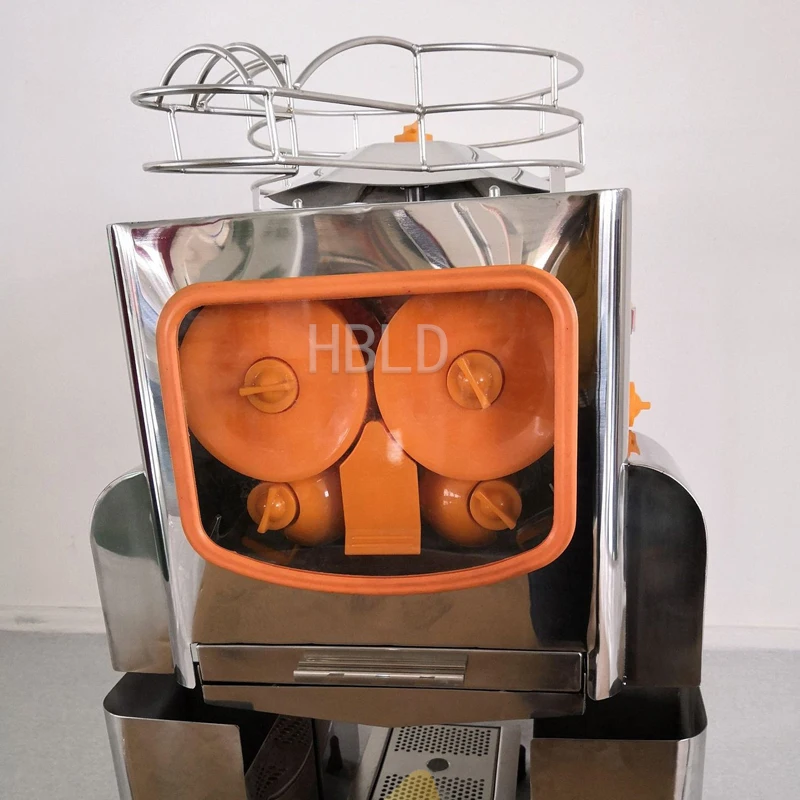 

Коммерческая электрическая соковыжималка для свежих продуктов с ведром для остатков, машина для производства апельсинового сока