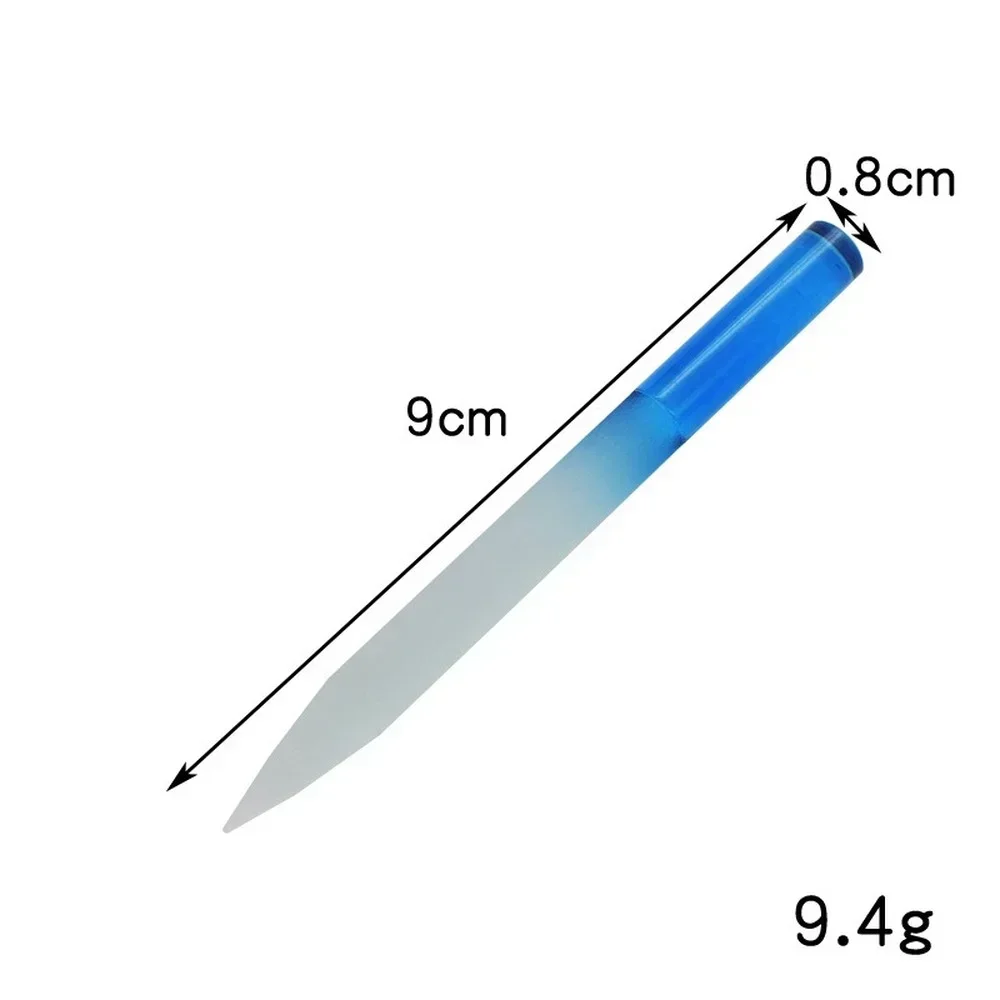 Nieuw ontwerp Kleurrijke dubbelzijdige kristallen nagelvijl Private Label Topkwaliteit glas Langdurige nagelvijl 1ps