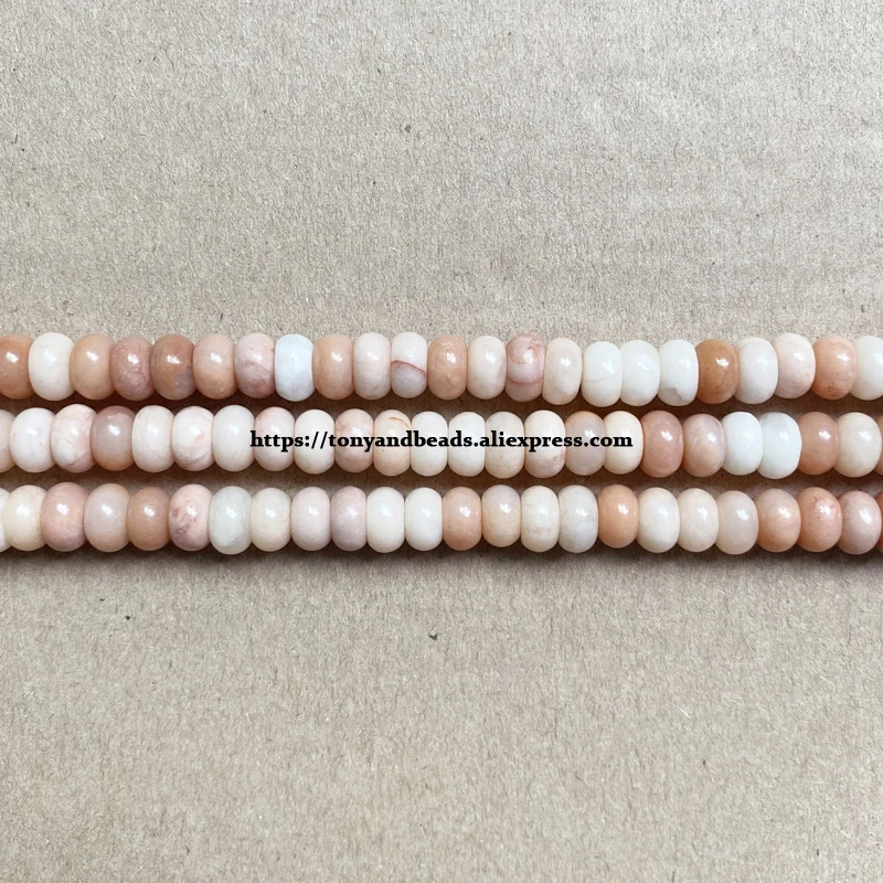 Natural Stone Smooth Rondelle Pink Aventurine 7\