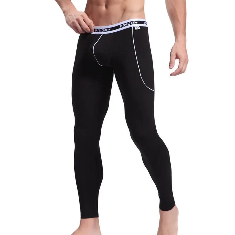 Herbst/Winter Warme Lange Hosen Herren Thermo-Unterwäsche Unterteile Dünn Atmungsaktiv Weich Slim Fit Elastizität Bulge Pouch Legging Basic