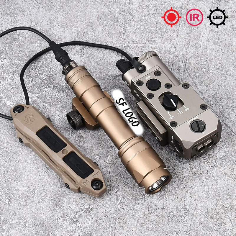 WADSN CQBL 1 Metall Rot Grün Blau IR Laser M300 M600 SF Weiße LED-Taschenlampe Dual Control Druckschalter Passend für Picatinny-Schiene 10