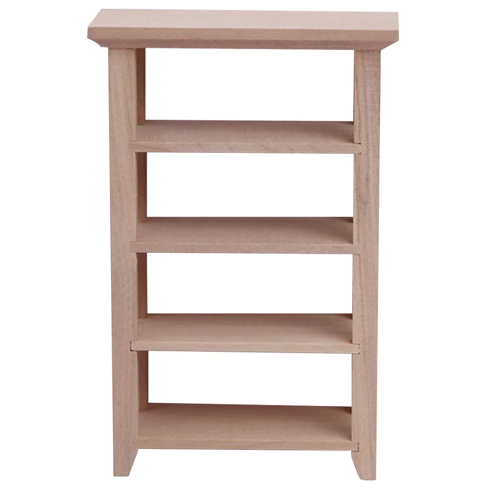 

1pcs Bookshelf Wooden Miniature Furniture For House Decor Mini House Furnishing Set Tiny Bookcase Home Mini Decor Storage
