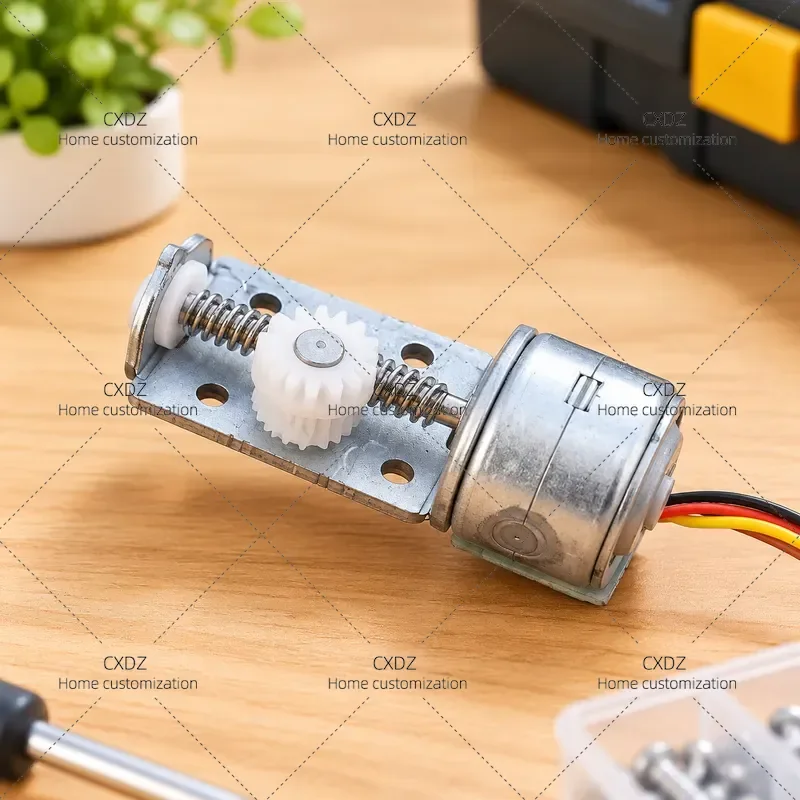 10pcs Two Phase Four Wire Miniature 15mm Stepper Motor Worm Gear Reduction 190 Gears Pulse Rotation 360 Degrees