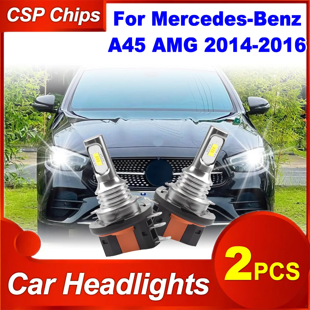 

2PCS H15 Car Bulbs 6000K White LED Headlight 3570 CSP Chips 20000LM High Power 12V 24V For Mercedes-Benz A45 AMG 2014 2015 2016