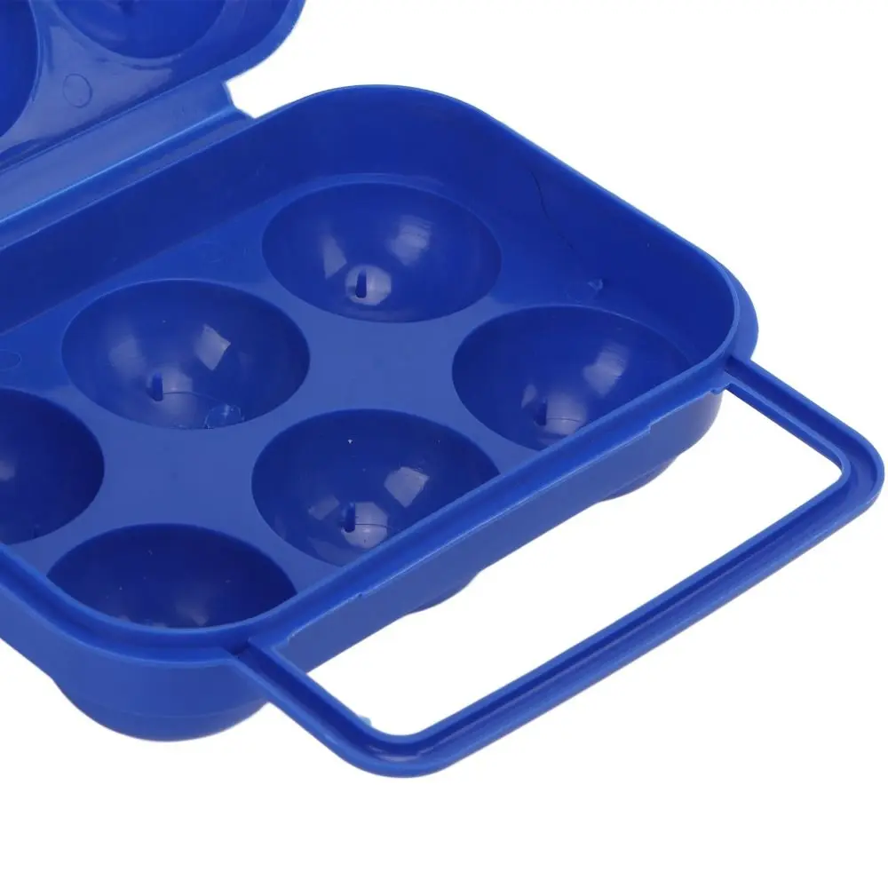 3 Pcs Durable ABS Egg Storage Carrier 6 Grid Sturdy Shockproof Egg Holder With Buckle Egg Container Outdoor Camping