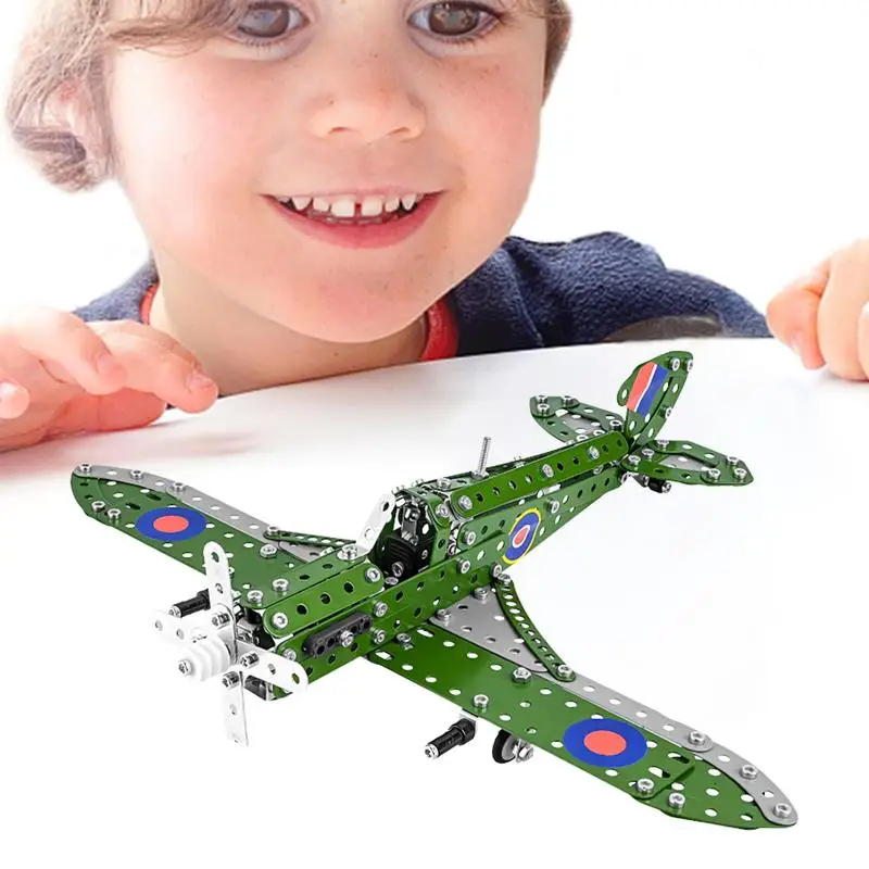 

DIY Nut Building Blocks Assemble Model Toys 331 Pcs Educational Plane Building Block Toys For Kids Birthday Goodie Bags Prizes