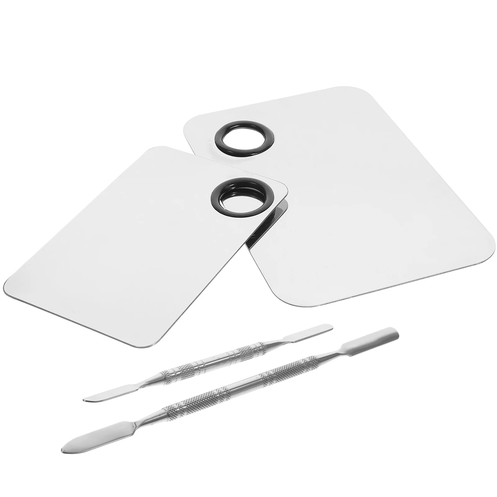 

2-х комплектов палитр для смешивания ногтей, макияжа для тонального маникюра из нержавеющей стали