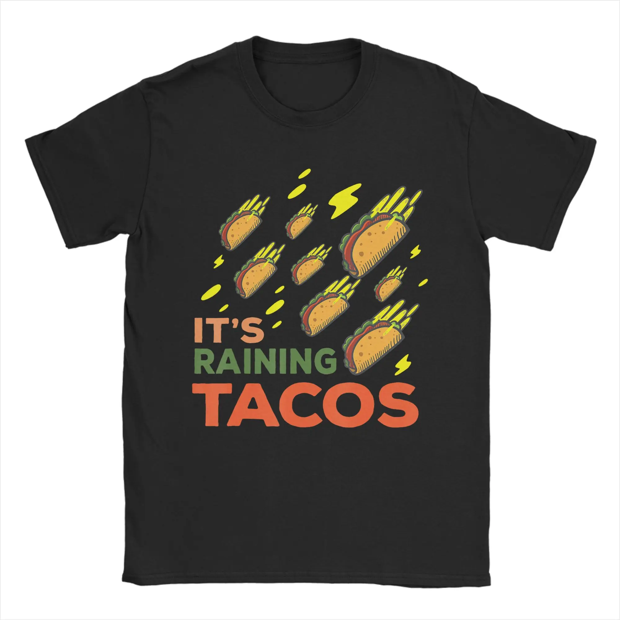 Taco in the Rain T-Shirts for Men  Casual Cotton Tee Shirt O Neck Short Sleeve T Shirts 6XL Clothing