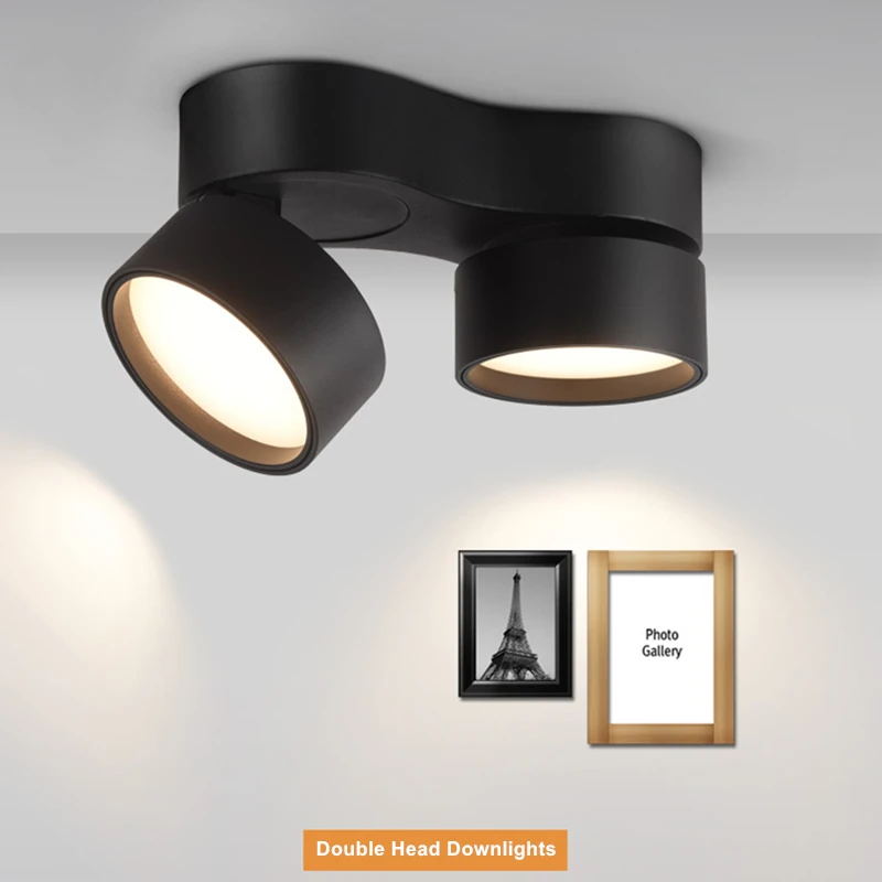 Downlights montés en surface à LED, plafonniers à intensité variable, modelts nordiques pour salon, foyer, chambre, pliable, COB, 13W, 24W, 30W