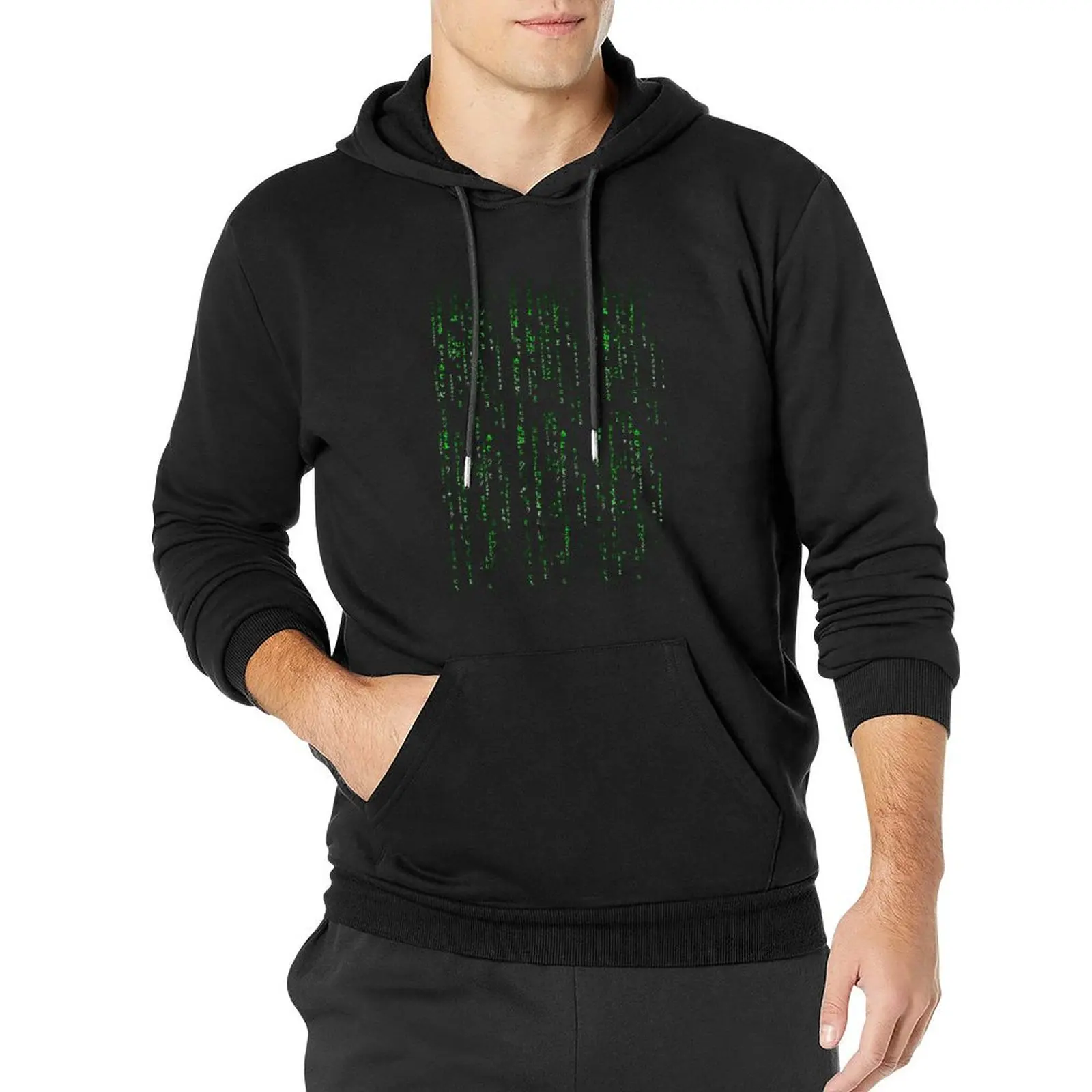 

The Matrix Code (transparent) Pullover Hoodie men clothes men's autumn clothes oversized hoodie