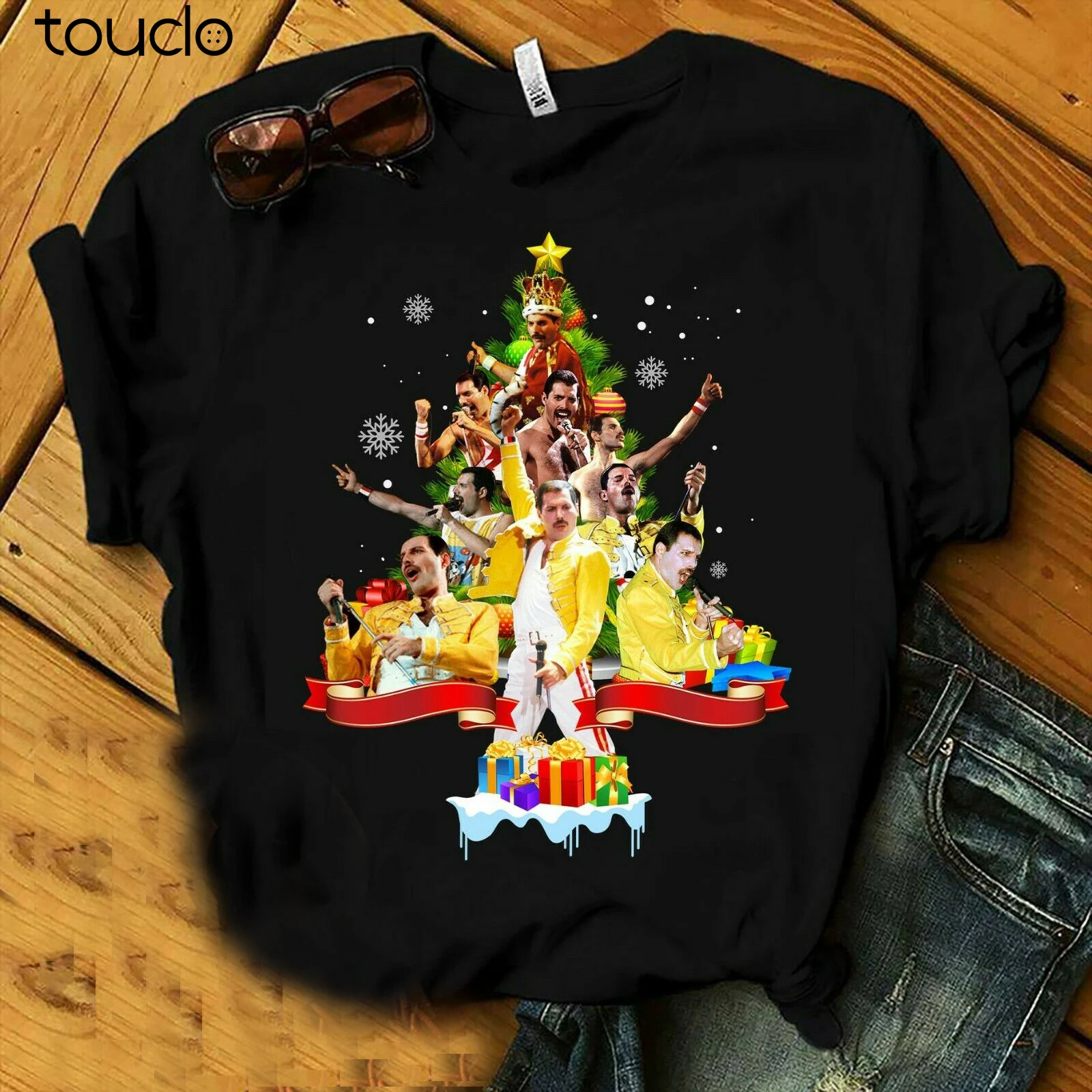 

Christmas Tree Freddie Mercury T Shirt. Best Christmas Gift For Friends unisex